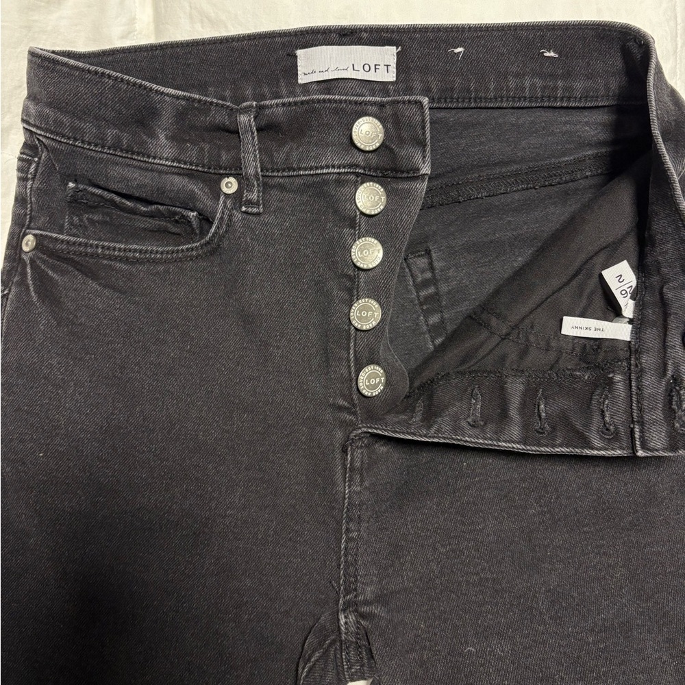 LOFT Women's Charcoal Skinny Jeans